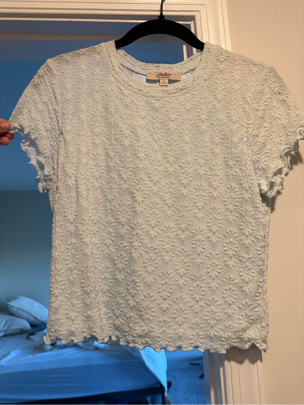 Lace blue tshirt
